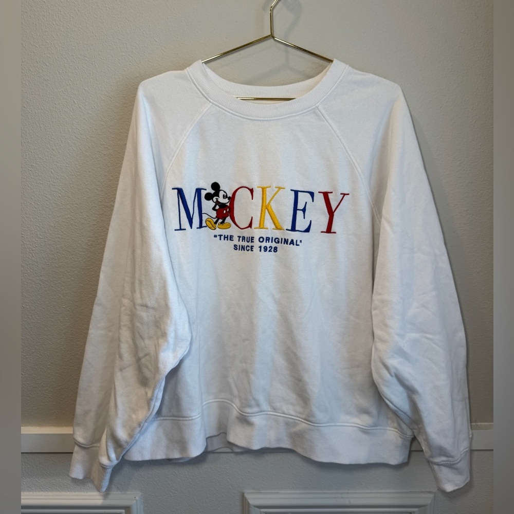 White Mickey Mouse Sweatshirt